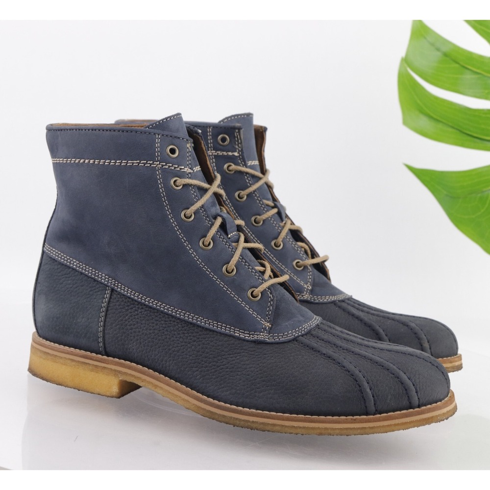 Johnston Murphy Mens Howell Boots Size 10‎ M Waterproof Blue Lace Up Crepe Soles